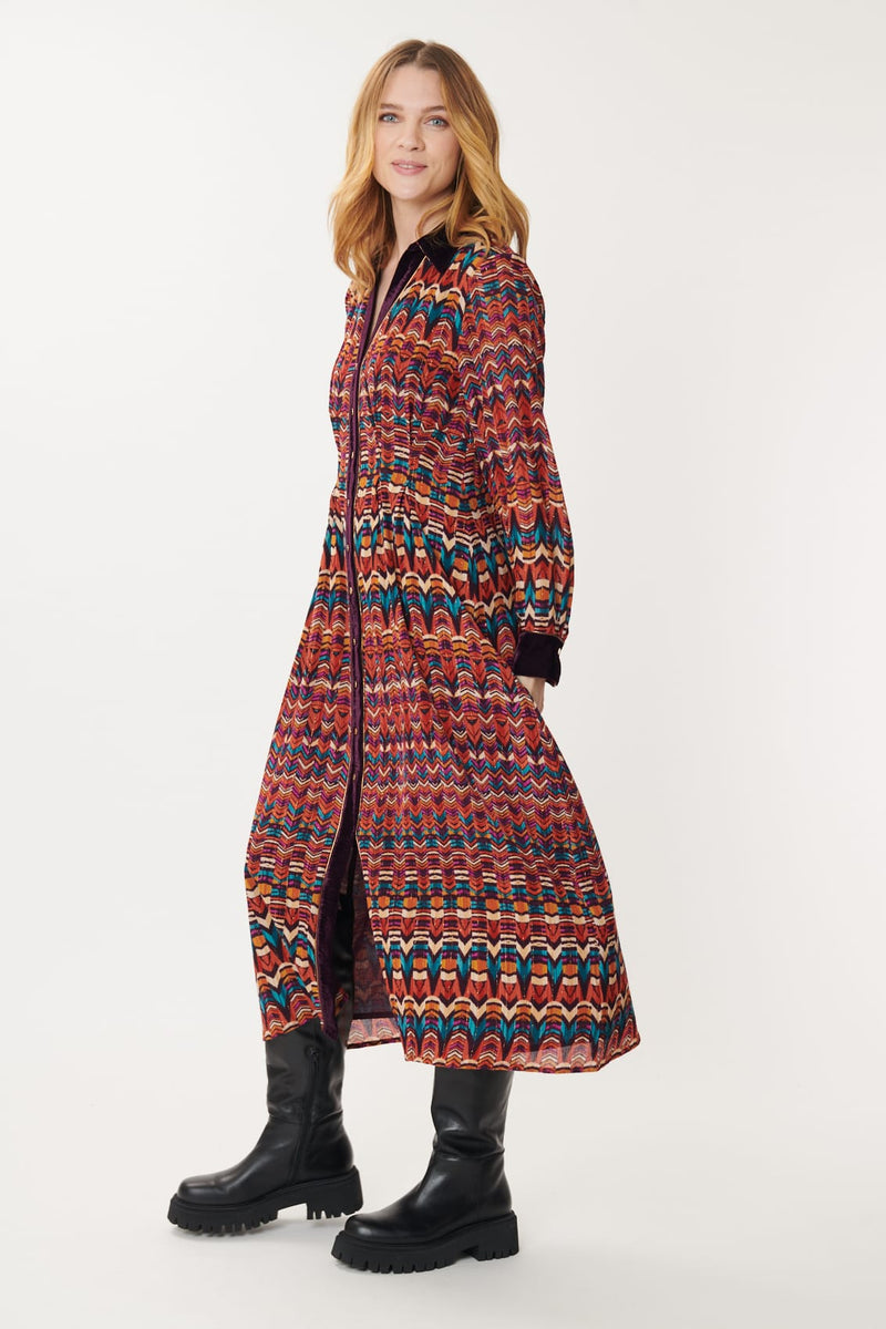 Robe Longue Imprimée Multicolore ADOLIE