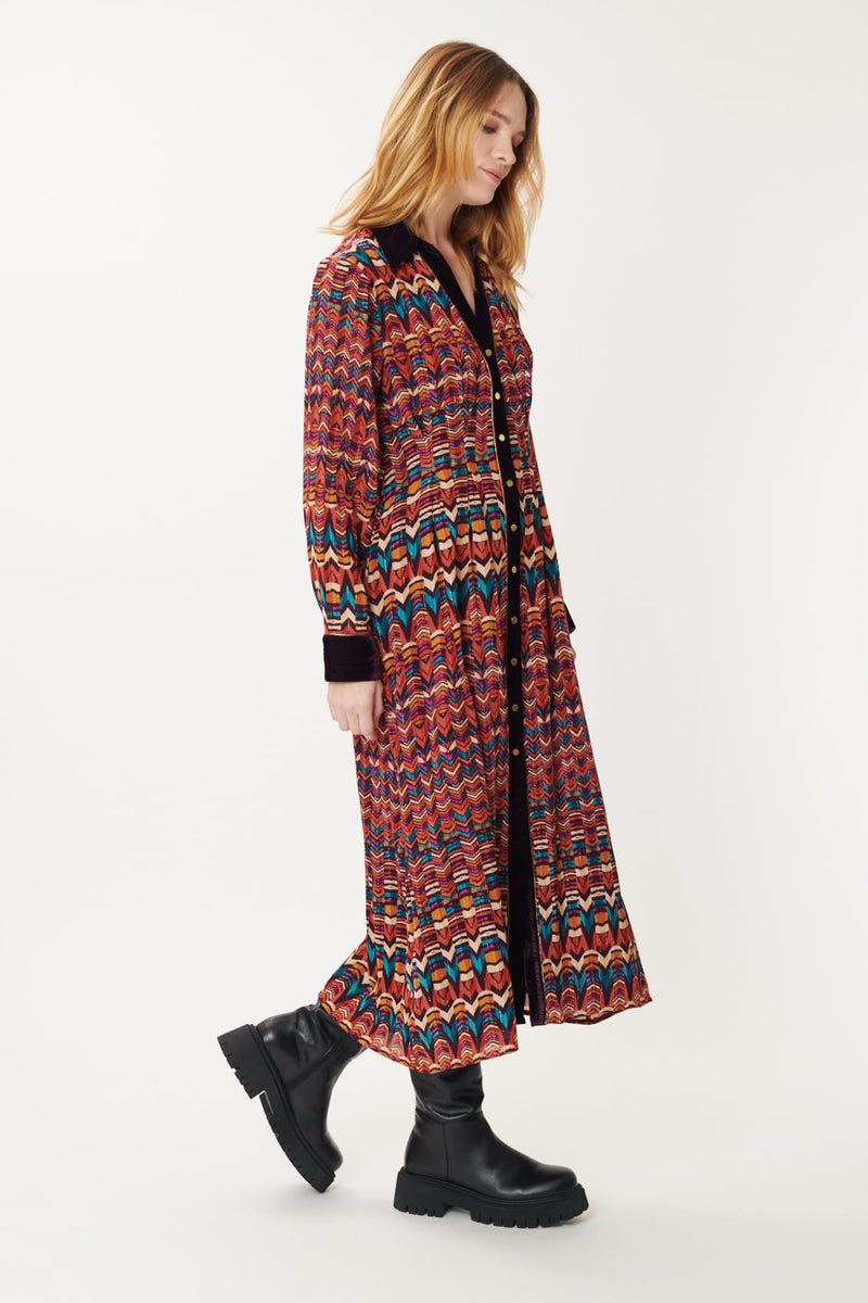 Robe Longue Imprimée Multicolore ADOLIE