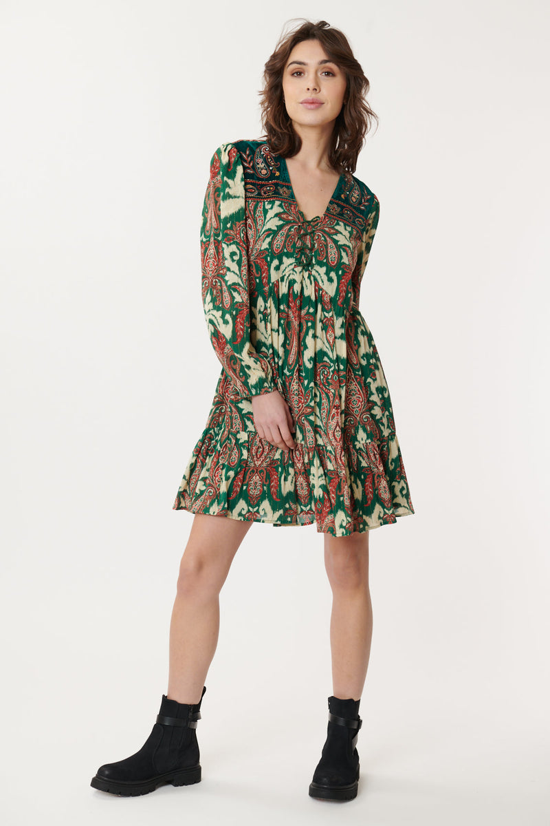 Robe Paisley Brodée AGRIPPINE