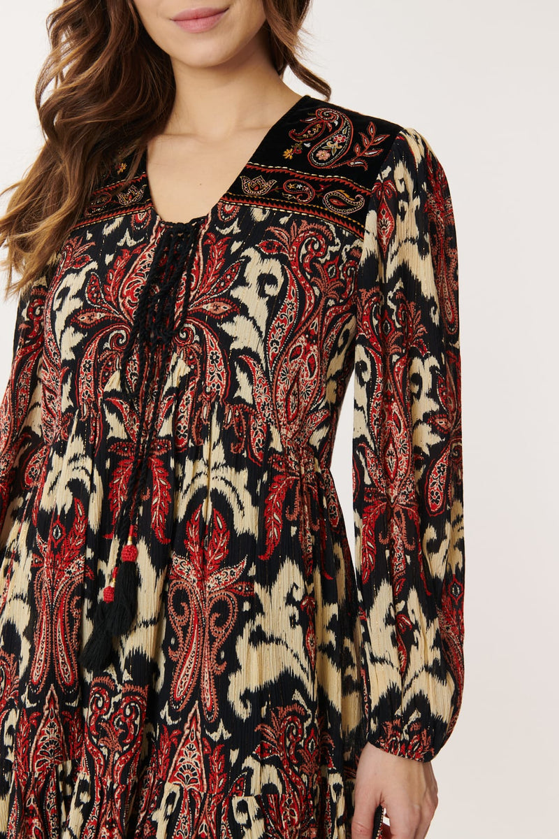 Robe Paisley Brodée AGRIPPINE