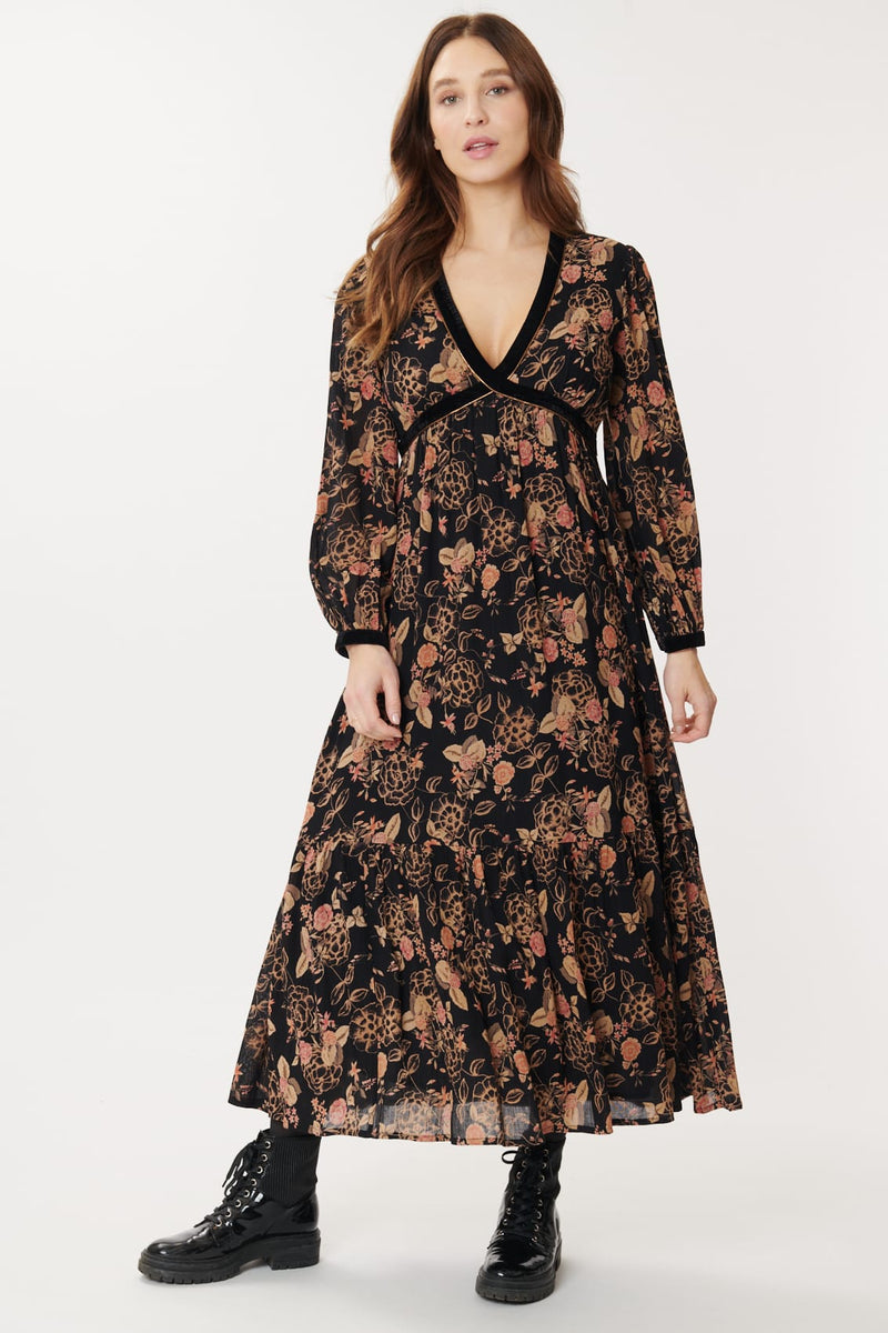 Robe longue imprimée ALFREDA