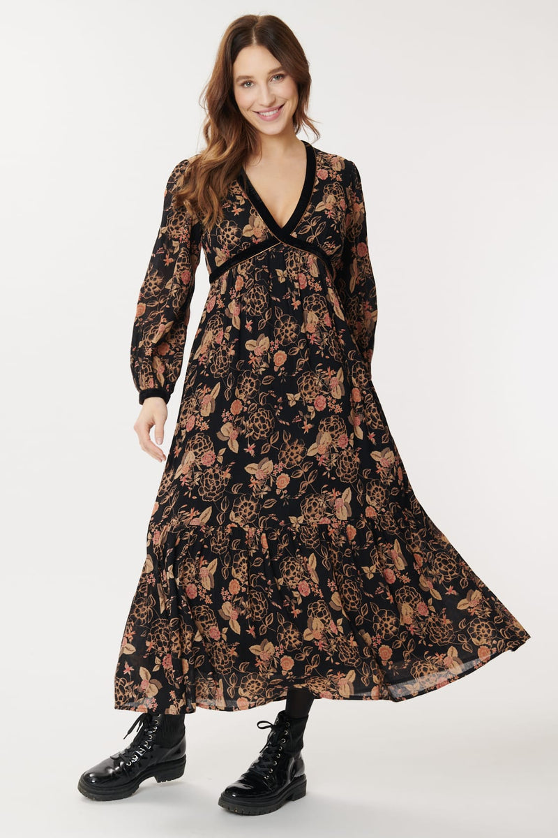 Robe longue imprimée ALFREDA