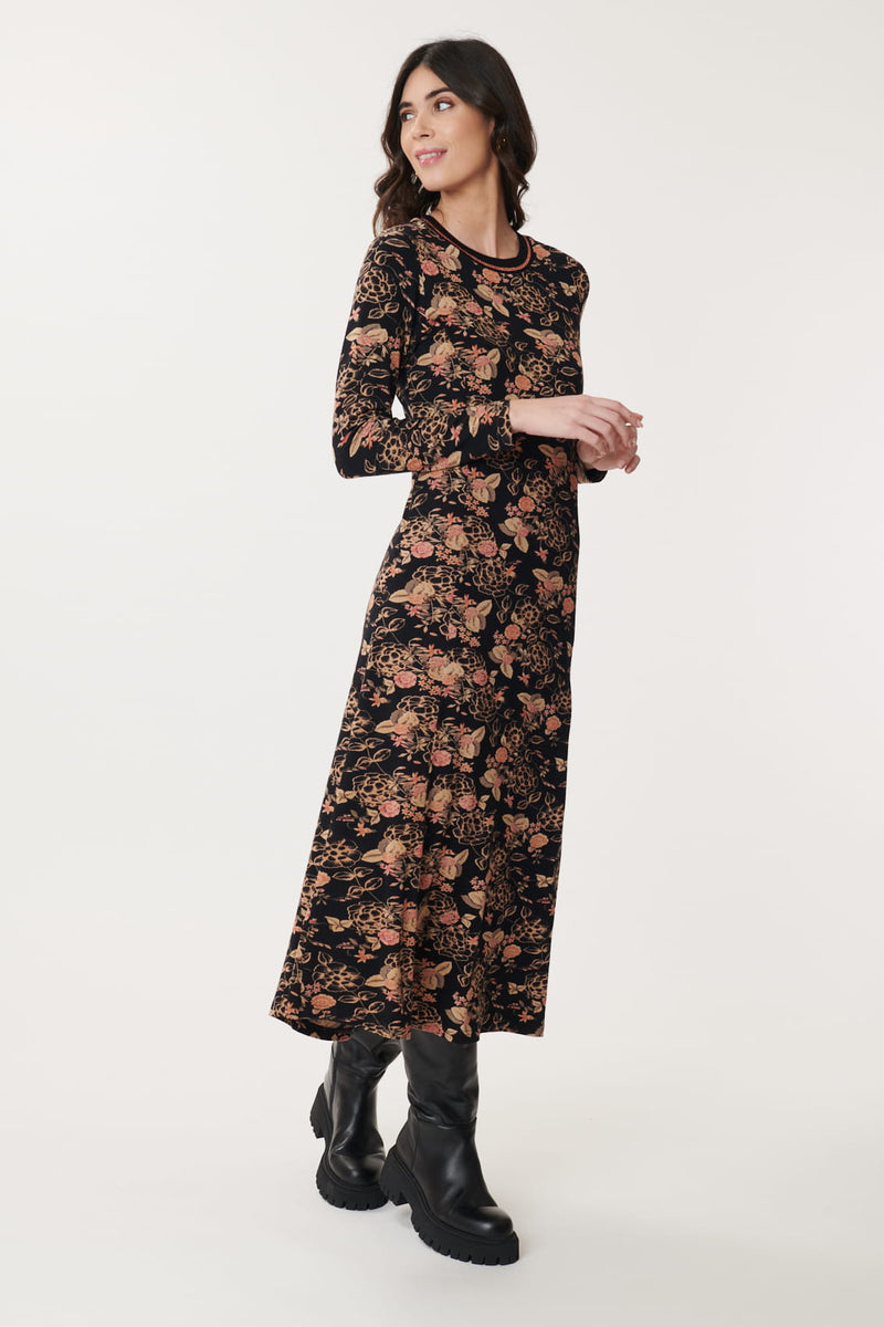 Robe longue imprimée ALMUDENA