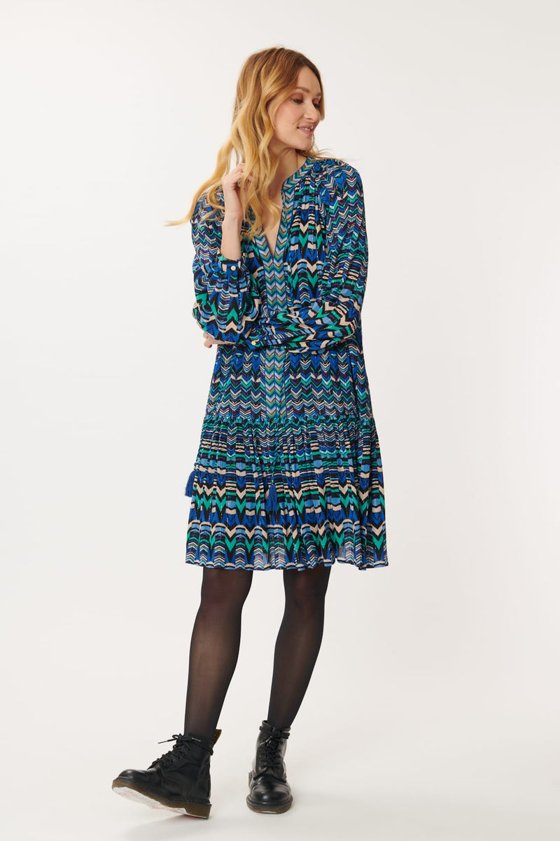 Robe Courte Ample Multicolore ALZIRE