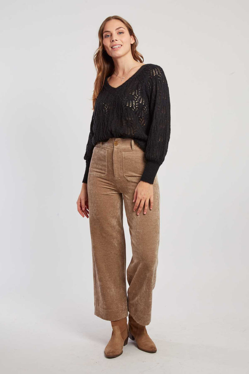 Pantalon droit en velours RAMONA