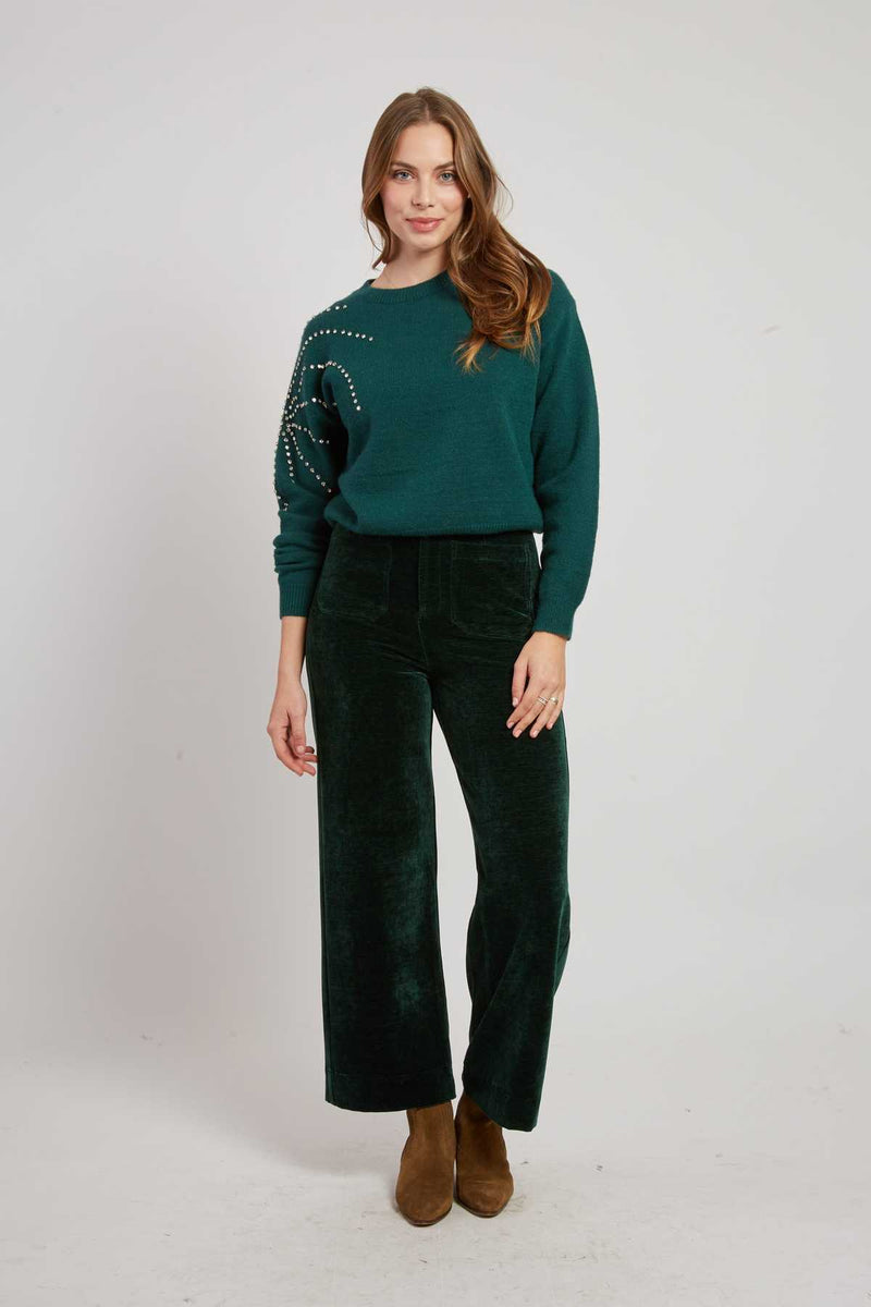 Pantalon droit en velours RAMONA