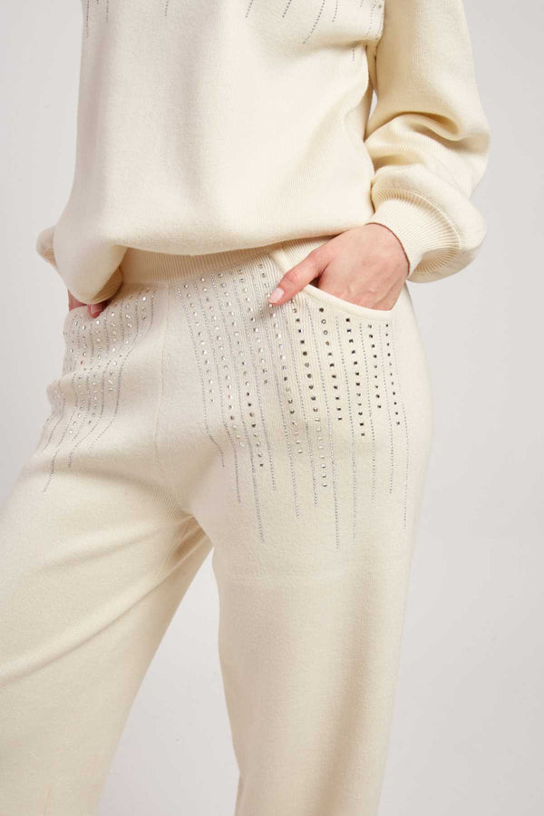 Ensemble sweat pantalon à strass ABBY